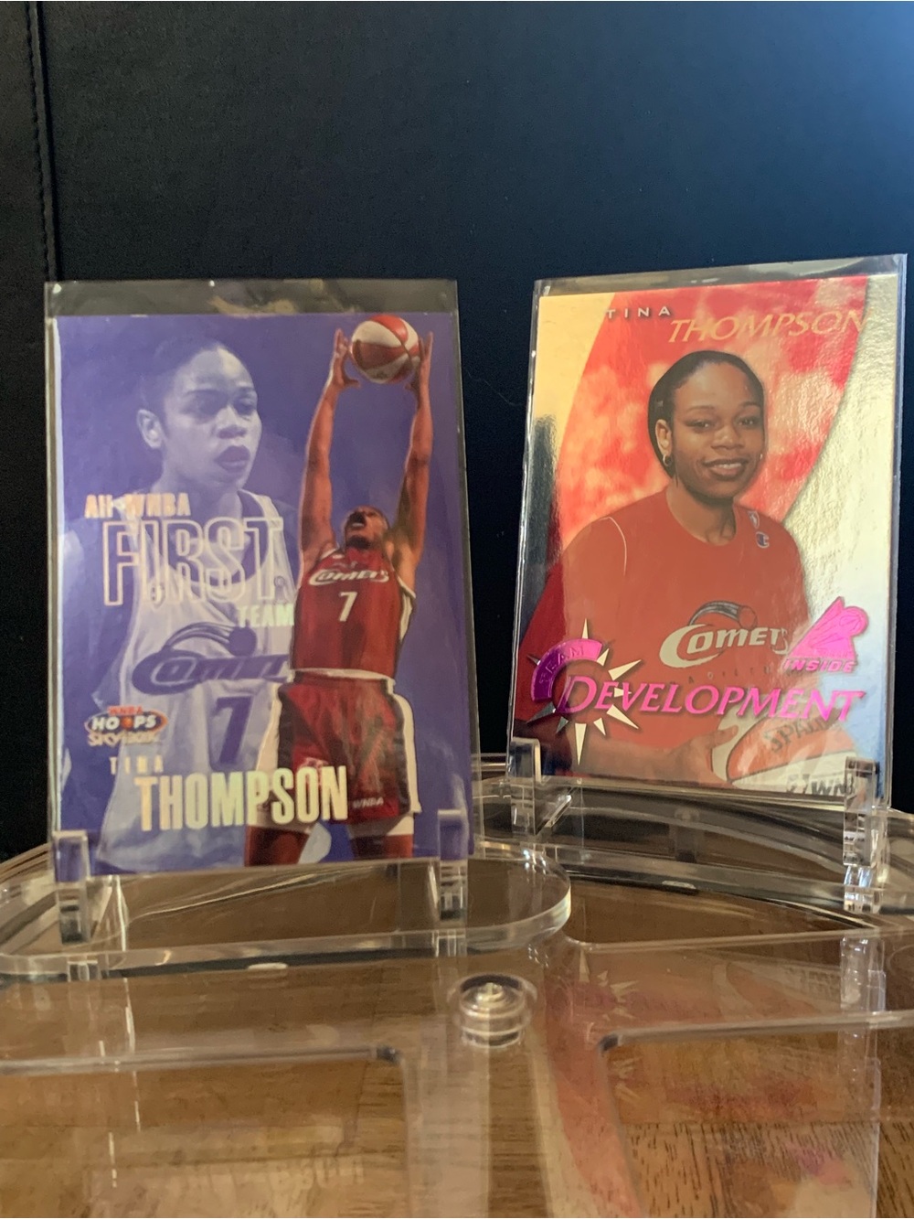 1997 (2) Tina Thompson WNBA Cards - RC Development #1 and 1999 All-WNBA First #1